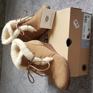 Ugg wedge boot..camel colored. Size 7